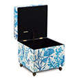 Olympia Azure Storage Boxed Ottoman