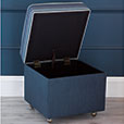 Grover Indigo Storage Boxed Ottoman
