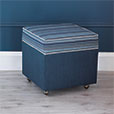 Grover Indigo Storage Boxed Ottoman