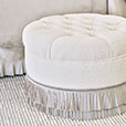 Romilly Pleated Round Ottoman