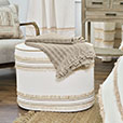 WREN FRINGE APPLIQUE OTTOMAN