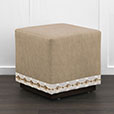LEVI FAUX HIDE OTTOMAN