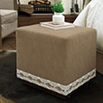 LEVI FAUX HIDE OTTOMAN
