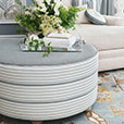 HIGHCLERE STRIPED VINE OTTOMAN