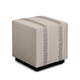 LAETITIA EMBROIDERED OTTOMAN