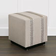 LAETITIA EMBROIDERED OTTOMAN