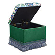 BOCA RATON FLORAL OTTOMAN