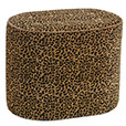 Congo Black & Gold Oval Ottoman