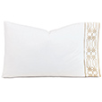 Nicola Embroidered Border Pillowcase in Wheat