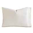 Tessa Satin Stitch Pillowcase in Ivory/White