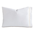 Tessa Satin Stitch Pillowcase in White/White