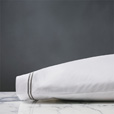 Enzo Satin Stitch Pillowcase in Dove