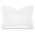 Roma Sateen Queen Sham in White