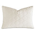 Viola Quilted Queen Sham in Ivory