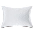 Viola Quilted Queen Sham in White