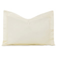 Lusso Sateen Queen Sham in Ivory