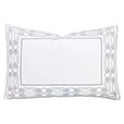 Nicola Embroidered Border Queen Sham in Gray