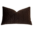 Nova Quilted Velvet Queen Sham in Cocoa