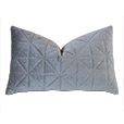 Nova Quilted Velvet Queen Sham in Heather