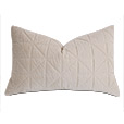 Nova Quilted Velvet Queen Sham in Ivory