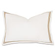 Tessa Satin Stitch Queen Sham in Ivory/Antique