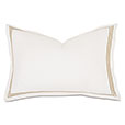 Tessa Satin Stitch Queen Sham in Ivory/Bisque