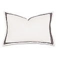 Tessa Satin Stitch Queen Sham in Ivory/Black