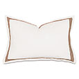 Tessa Satin Stitch Queen Sham in Ivory/Brown