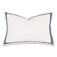 Tessa Satin Stitch Queen Sham in Ivory/Navy