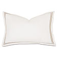 Tessa Satin Stitch Queen Sham in Ivory/Sable