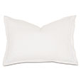 Tessa Satin Stitch Queen Sham in Ivory/White