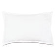 Tessa Satin Stitch Queen Sham in White/Navy