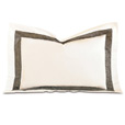 Cornice Lunetta Ivory/Truffle Queen Sham