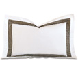 Cornice Lunetta White/Truffle Queen Sham