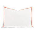 Enzo Satin Stitch Queen Sham in Coral