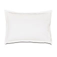 Enzo Satin Stitch Queen Sham in Dove