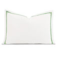 Enzo Satin Stitch Queen Sham In Emerald