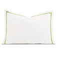 Enzo Satin Stitch Queen Sham in Lime