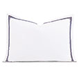 Enzo Satin Stitch Queen Sham in Navy