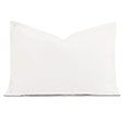 Enzo Satin Stitch Queen Sham in White