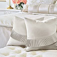 ROMILLY PLEATED APPLIQUE DECORATIVE PILLOW