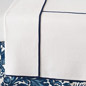 Wilke White/Indigo Coverlet