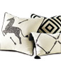 Hand-Painted Zebra Pillow