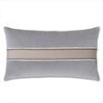 Safford Chevron Border Decorative Pillow In Gray