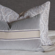 Safford Chevron Border Decorative Pillow In Gray