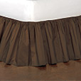 Freda Ruffled Bed Skirt in Chocolate