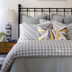 Sconset Lemon luxury bedding collection