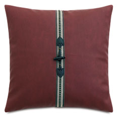 ANDES FAUX LEATHER DECORATIVE PILLOW