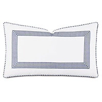 MALAYA GINGHAM DECORATIVE PILLOW IN NAVY