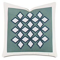 Amu Applique Decorative Pillow in Snow